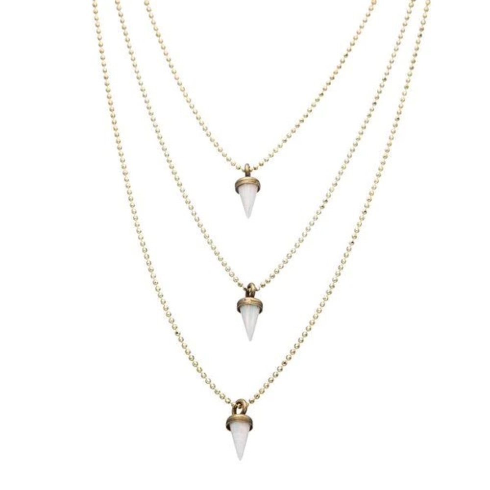 Lionette AVISH tiered necklace white